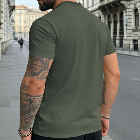 Men's Athletic Workout T-Shirts Moisture Wicking Cooling Running Shirts Short Sleeve Performance Tee for Gym Tennis in Kuwait