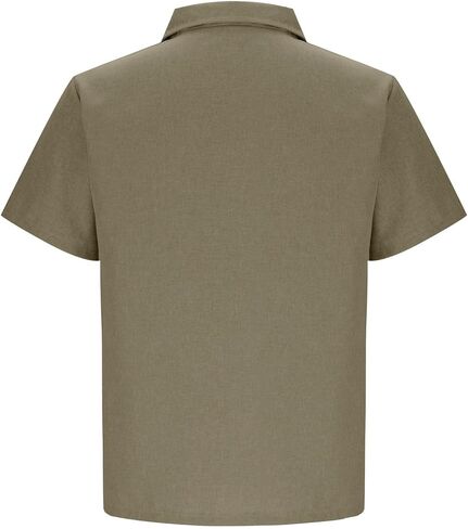 Short Sleeve T Shirts for Men Summer Casual Lapel Golf Shirts Button Up Tees Lightweight Loose Pullover Business Tops in Kuwait