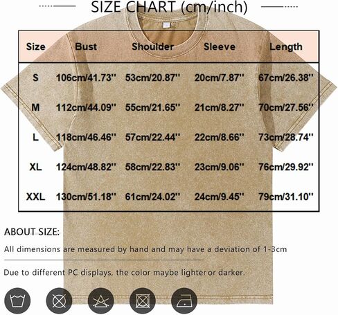 Oversized Tshirts for Men Vintage Washed T-Shirt Classic Fit Short Sleeve Round Neck Casual Baggy Distressed Tops in Kuwait