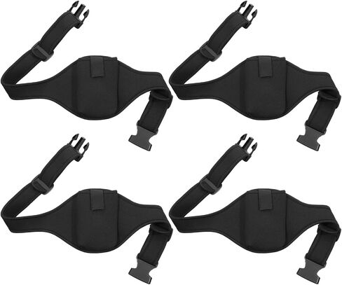 4 Pack Mic Belt Microphone Holder Neoprene Waistband Pouch Carrier with Anti Dropping Strap Adjustable Sweat Absorbent for Fitness Instructors Theatre Speaker Black in Kuwait