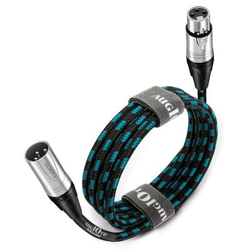 XLR to XLR Pro Mic Cable 25 ft 7.5 Meter Male to Female XLR Cables 3-pin Light Blue Balanced Shielded Microphone Cord for Amplifier Mixer,Speaker Systems,Recording Studio in Kuwait