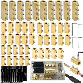 45 قطعة من موصلات الأسلاك بقياس 6 8 10 AWG، موصلات سريعة بقياس 8، توصيلات كهربائية 8 AWG، تتضمن براغي ومفكات سداسية مطلية بالزنك، للأجهزة وصناعة الطاقة in Kuwait
