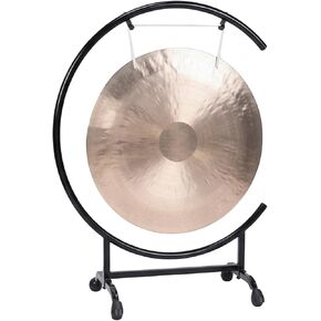 Chinese Percussion Instrument Copper Gong on High C Stand with Stand and Mallet Copper Gong Instrument for Home Decor Housewarming Blessing, gold in Saudi Arabia