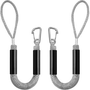 Bungee Dock Line with Hook for Boats 2FT 2 Pack, Stretchable Boat Dock Lines with Built-in Bungee Cord & Foam Floats, Quick Dock Rope for Jet Ski Pontoon Kayak PWC (Black, 2 Feet) in Saudi Arabia