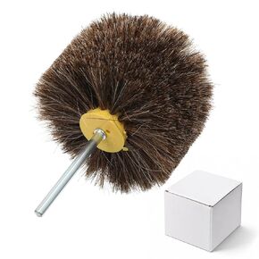 4" Horsehair Polishing Wheel for Drill Drill Brush for Car Detailing Shoe & Leather Buffer Attachment Leather Burnishing Tool Soft Bristle Brush for Boots Car Interior Cars Wheel Wood Care Furniture in Kuwait