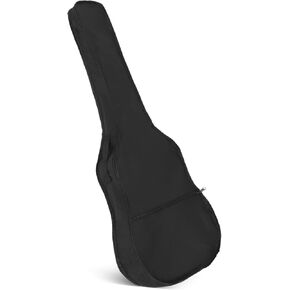 Kisangel Acoustic Guitar Gig Bag, Waterproof Soft Case with Adjustable Shoulder Strap, Portable Black Carrying Bag with Zippered Pocket for Musical Instruments in Kuwait
