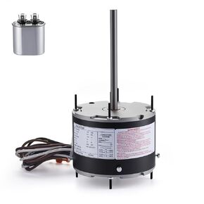 محرك مروحة مكثف ORM5458 1/3-1/6 HP 208-230V 1075 دورة في الدقيقة 48Y إطار - محرك تيار متردد ذو دوران عكسي متوافق مع A.O.Smith F48U23A01، ORM5458B، يناسب وحدة التيار المتردد HVAC (يتضمن مكثف) in Kuwait