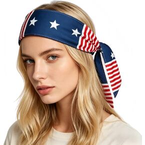 USA Patriots Headband American Flag Sports Bandana for Men & Women Sweat-Wicking Headband for Running, Football in Kuwait
