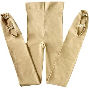 Ice Skating Over The Boot Tights Figure Skating Pantyhose Shoe Covered Activewear Comfortable Skate Tights for Gymnastics, Size 4 to 6 in Saudi Arabia