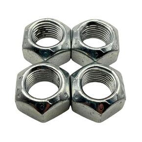 1/2"-20 Grade 8 Serrated Flange Nuts (4 Pack) – Heavy Duty Clear Zinc Fine Thread Locking Fasteners, SAE J995 Vibration Resistant Steel in Kuwait