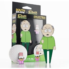 South Park Mr. Garrison Golf Divot Tool and Mr. Hat Ball Marker – Magnetic Collectible Golf Gift Set with Hat Clip & Tin for Golfers in Kuwait