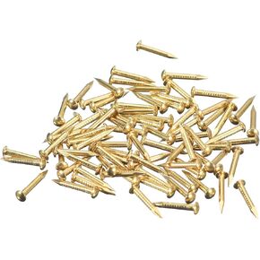 uxcell 280Pcs Small Tiny Nails 1.2x8mm(DxL) Tiny Brass Nails Hardware Round Head Brass Nail for Wooden DIY Projects Decorative Boxes Household, Bronze Tone in Kuwait