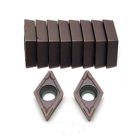 10Pcs DCMT11T304/11T308 Carbide Inserts, Internal Turning Tool for CNC Lathe, Steel Stainless(Yellow,DCMT11T304) in Kuwait