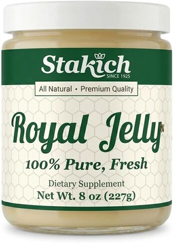 Stakich Fresh Royal Jelly - Pure, All Natural - No Additives/Flavors/Preservatives Added - 8 Ounce (227 Gram) in Saudi Arabia