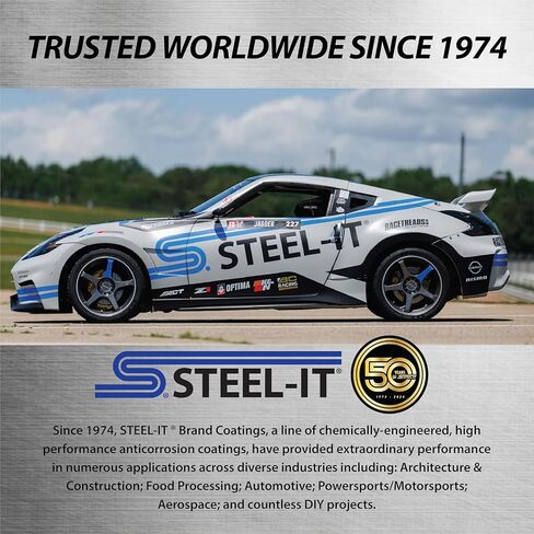 Steel-It 1002D بولي يوريثين أيروسول، طلاءات طلاء صناعية، قابلة للحام، سهلة الاستخدام - رمادي فولاذي (6 عبوات) in Kuwait