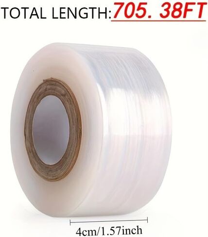 1 Roll Fruit Tree Grafting Tape, 705.38FT Stretchable Self-Adhesive Plant Wrap Film for Budding, Grafting, Plant Protection, Nursery Garden Repair Tape in Kuwait