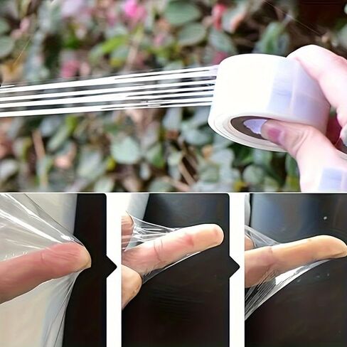 1 Roll Fruit Tree Grafting Tape, 705.38FT Stretchable Self-Adhesive Plant Wrap Film for Budding, Grafting, Plant Protection, Nursery Garden Repair Tape in Kuwait
