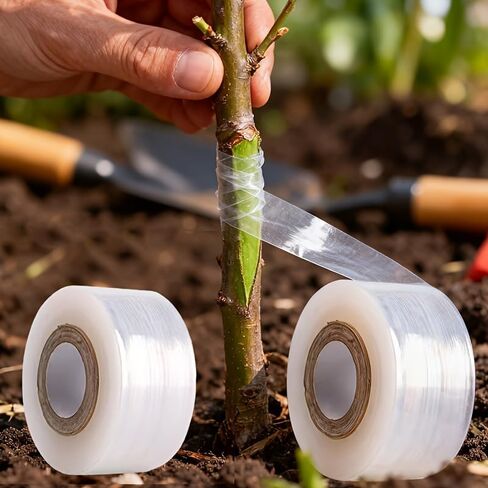 1 Roll Fruit Tree Grafting Tape, 705.38FT Stretchable Self-Adhesive Plant Wrap Film for Budding, Grafting, Plant Protection, Nursery Garden Repair Tape in Kuwait