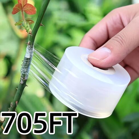 1 Roll Fruit Tree Grafting Tape, 705.38FT Stretchable Self-Adhesive Plant Wrap Film for Budding, Grafting, Plant Protection, Nursery Garden Repair Tape in Kuwait