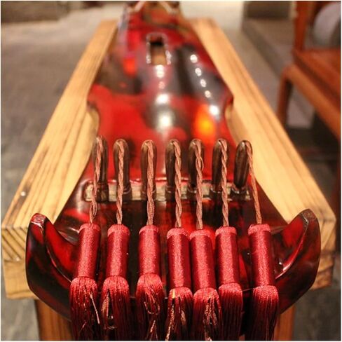 Vermilion Colored Practice Instrument For Handmade Traditional Guqin Guqin For Beginners in Kuwait