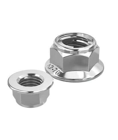 GB6187 DIN6927 304 صامولة قفل معدنية من الفولاذ المقاوم للصدأ مع شفة M4-M12(M10 (2 قطعة)) in Kuwait
