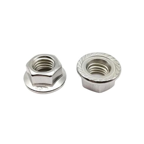 2/5/10/20/25/50/100pcs M3 M4 M5 M6 M8 M10 M12 DIN6923 Stainless Steel Hexagon Hex Head Serrated Spinlock Flange Lock Nut(20pcs M10) in Kuwait