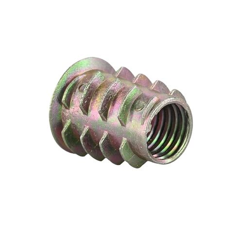 M4 M5 M6 M8 M10 Zinc Alloy Wood Furniture Thread Insert Nut Flange Hex Drive Socket Woodworking Embedded Desk Bed Cabinet Nuts(M4x10 (100Pcs)) in Kuwait