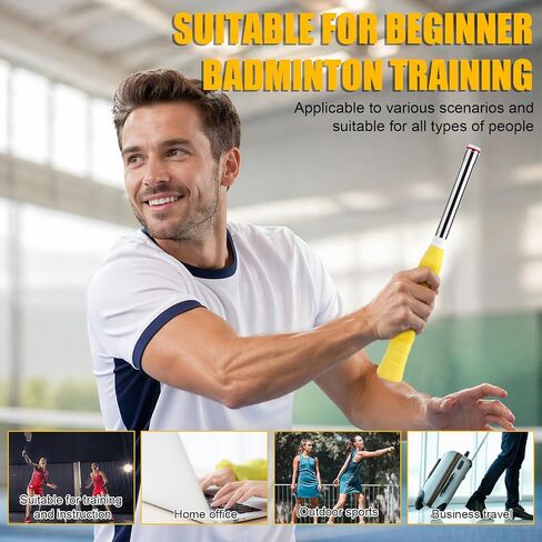 Badminton Power Trainer, Sound Feedback Badminton Swing Trainer with 33N Magnetic Resistance & Non-Slip PP Handle for Correct Technique, Training Equipment for Beginners Pros in Kuwait
