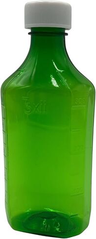 Sandhill Tools Graduated Green Oval RX 12 oz Bottles with Child-Resistant Caps – Plastic Prescription Bottles (Pack of 6) in Kuwait