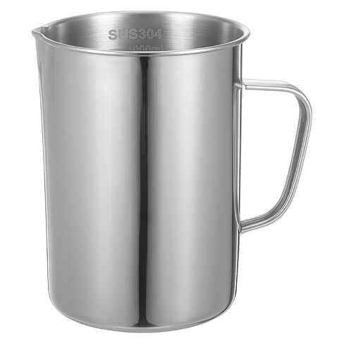 OUNONA Laboratory Measuring Cup Stainless Steel Beaker with Graduated Scale 5.82X3.93X3.74 Inch for Accurate Liquid Measurement in Chemistry Class and Kitchen Use in Kuwait
