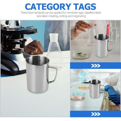 OUNONA Laboratory Measuring Cup Stainless Steel Beaker with Graduated Scale 5.82X3.93X3.74 Inch for Accurate Liquid Measurement in Chemistry Class and Kitchen Use in Kuwait