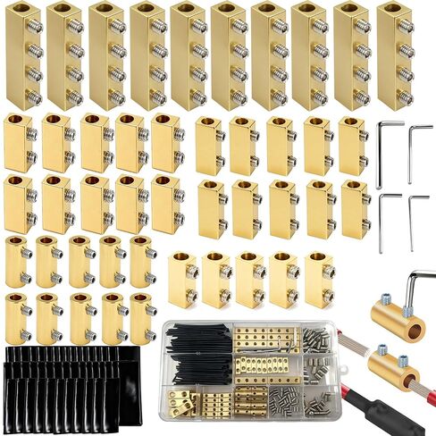 45 قطعة من موصلات الأسلاك بقياس 6 8 10 AWG، موصلات سريعة بقياس 8، توصيلات كهربائية 8 AWG، تتضمن براغي ومفكات سداسية مطلية بالزنك، للأجهزة وصناعة الطاقة in Kuwait