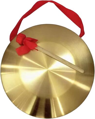 Handheld Gong Instrument for Chinese Celebrations Traditional Asian Percussion Portable Gong for Festivals Ceremonies- 22cm in Kuwait