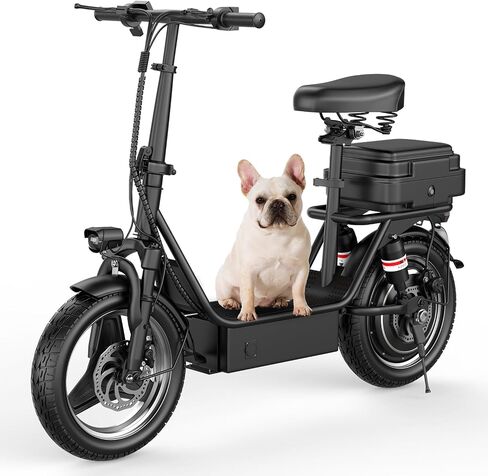 Electric Scooter with Seat for Adults, 1000W Peak Motor, Up to 25 MPH 35 Miles, Multiple Suspension, Bright Light, Sturdy Scooter Frame, 14" x 2.125" Tires, Provides Comfortable and Safe Ride in Saudi Arabia