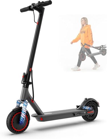 Qlaway 8.5''/10'' Electric Scooter for Adults with Dual Shock Absorbers,19/22MPH, 700/1000W Peak Motor, 15/22 Miles Long Range,Dual Braking,Smart APP,Foldable Escooter for Daily Commute & Short Trip in Saudi Arabia