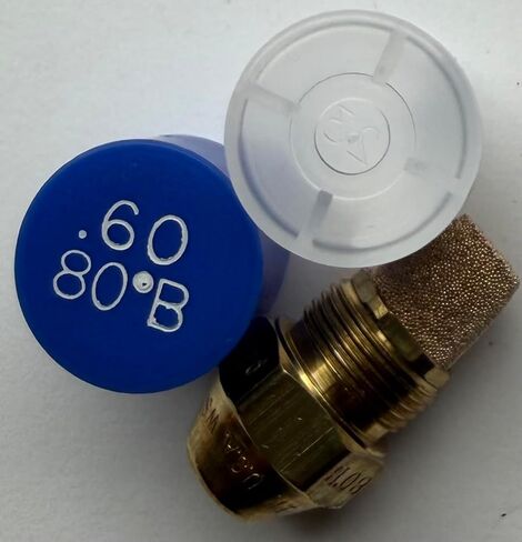 فوهة موقد الزيت، .60 80 ب، غطاء أزرق للرذاذ الصلب .60 80 ب فوهة الزيت .60 جالون في الدقيقة مع رذاذ صلب بزاوية 80 درجة in Kuwait
