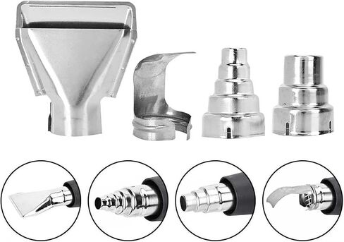 Heat Gun Nozzles, Durable Industrial Precision, Hot Air Accessories, 4-Piece Set, for, DIY Projects, Shrink Wrapping, Crafting, Home Repairs, Electronics Assembly, Automotive Repai in Kuwait