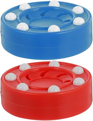 2pcs Training Hockey Pucks Lightweight Pp Material with Slide Easily Feature for Roller Hockey Practice and Game Enhancement in Saudi Arabia
