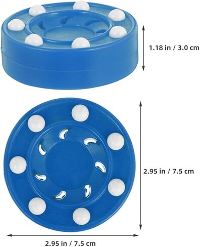 2pcs Training Hockey Pucks Lightweight Pp Material with Slide Easily Feature for Roller Hockey Practice and Game Enhancement in Saudi Arabia