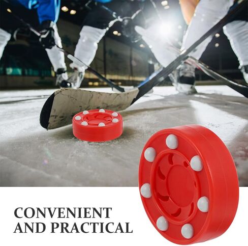 2pcs Hockey Balls for Practicing with High Hardness and Lightweight Pp Material, Slide Smoothly Sports Puck Set for Ice Hockey Training and Game Skill Development in Saudi Arabia