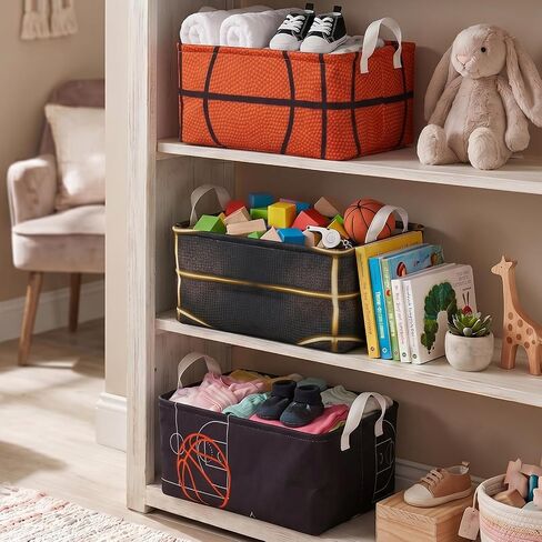 3 Pcs Pink Bow Storage Basket, Coquette Girls Rectangle Storage Bins Box with Handles, Bows and Chery Shelf Basket Ideal for Room Nursery Decor, Books, Organizing Clothes, Toys in Saudi Arabia