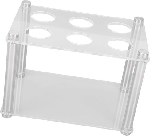 Estink Flavor Bottle Stand Acrylic Storage Rack Flavor Bottle Holder with 6 Holes 1.18in Countertop for Kitchen Coffee Bar Lab Test Tube Display in Kuwait