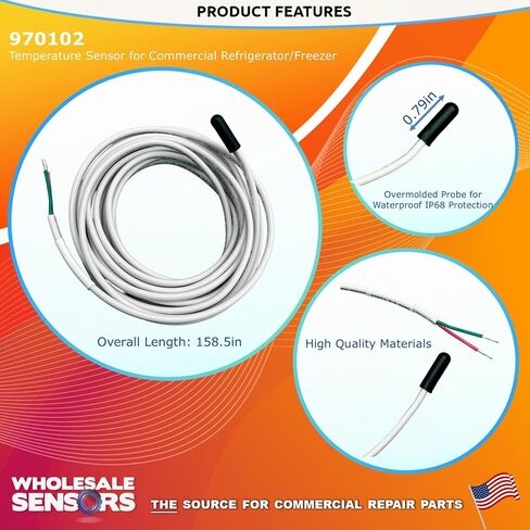 Replacement for True 970102 Temperature Probe, 24 Month Warranty & USA Support in Kuwait