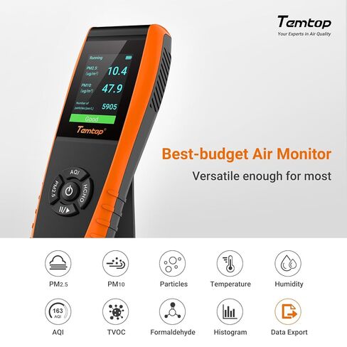 Temtop Complete Air Quality Monitoring Bundle: Track PM2.5, Formaldehyde, VOCs, and CO2 for Healthier Air in Kuwait
