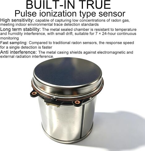 Smart Radon Detector for Home [Sensor Type:Pulsed ion Chamber] WiFi Phone App Control & Notifications Visible HD Screen & Indicator Audible Radon Alarm, Real-time Short&Long-Term Detecting in Kuwait
