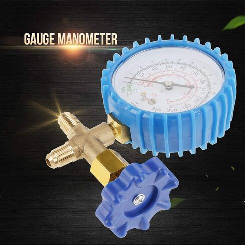 Jeanoko Air Conditioning Refrigerant Recharge Pressure Manifold Set Refrigeration Charging Service Manometer Fit for R410A R22 R134A R404A in Kuwait