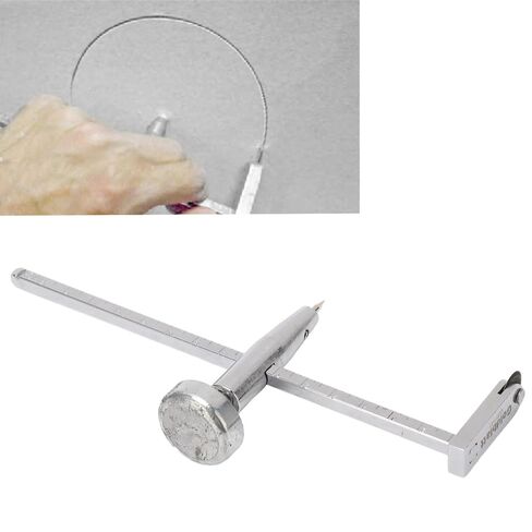 Fafeicy Drywall Circle Cutter Adjustable Stainless Steel Tool for 16in Round Holes in Plasterboard Drywall Cutting with Precision Pivot Point in Kuwait