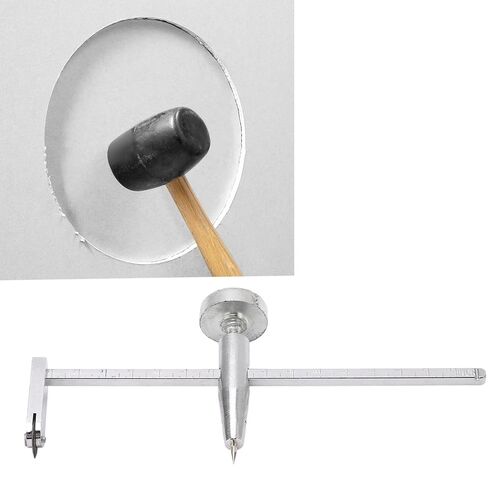 Fafeicy Drywall Circle Cutter Adjustable Stainless Steel Tool for 16in Round Holes in Plasterboard Drywall Cutting with Precision Pivot Point in Kuwait