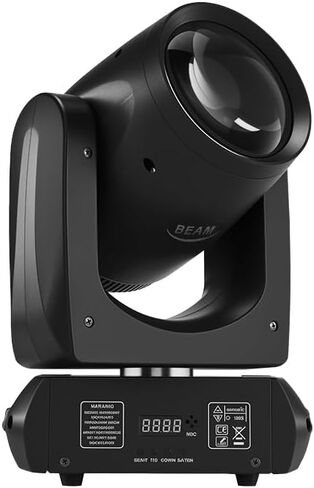 MINGJIE 160W Moving Head DJ Lights, 18-Facet Prism Stage Lighting with 12 Gobos & 15 Colors, DMX Sound Activated LED Beam Spot for Wedding, Bar, Party, Club, Stage Show (1PACK=2PCS) in Kuwait