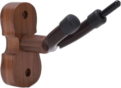 Violin Wall Mount, Black Walnut Violin Hook Hanger with Bow Holder, Shaped Stand for Home and Studio in Kuwait